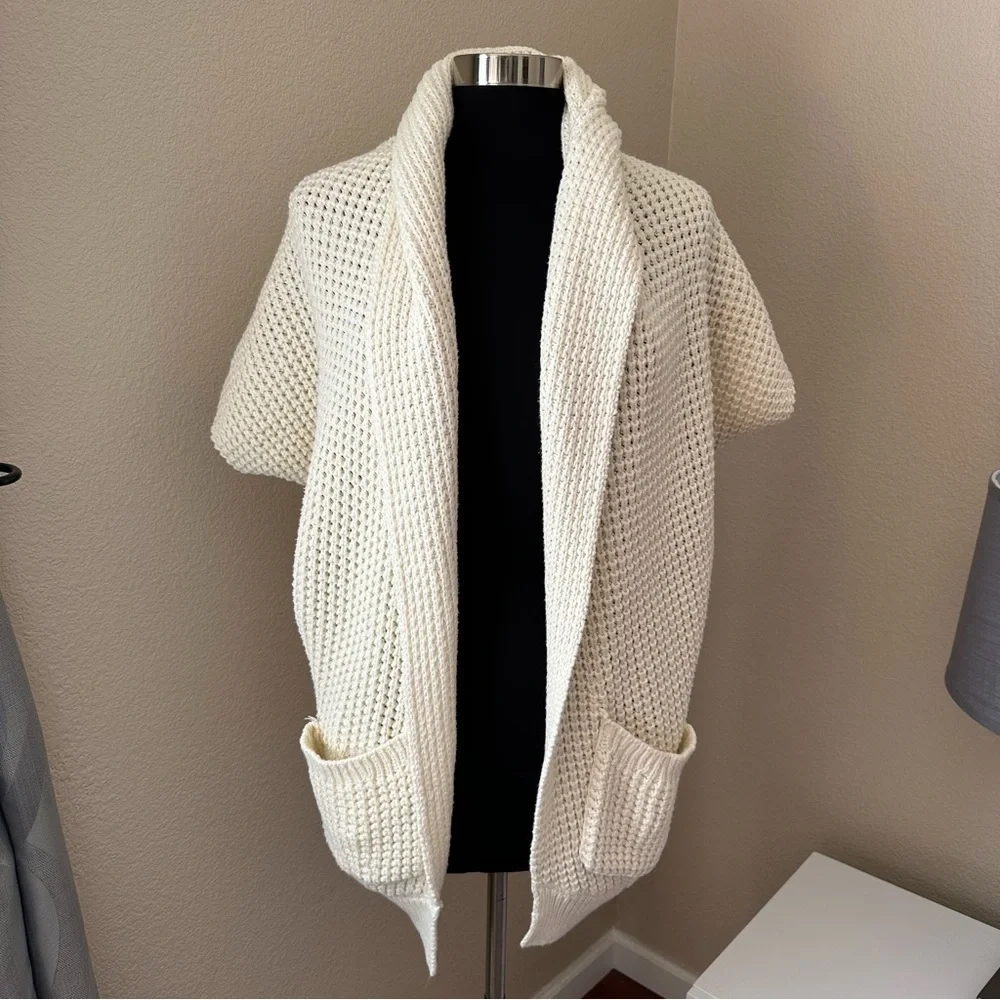 Lucky Brand Cream Open-Front Sweater - Picture 1 of 9
